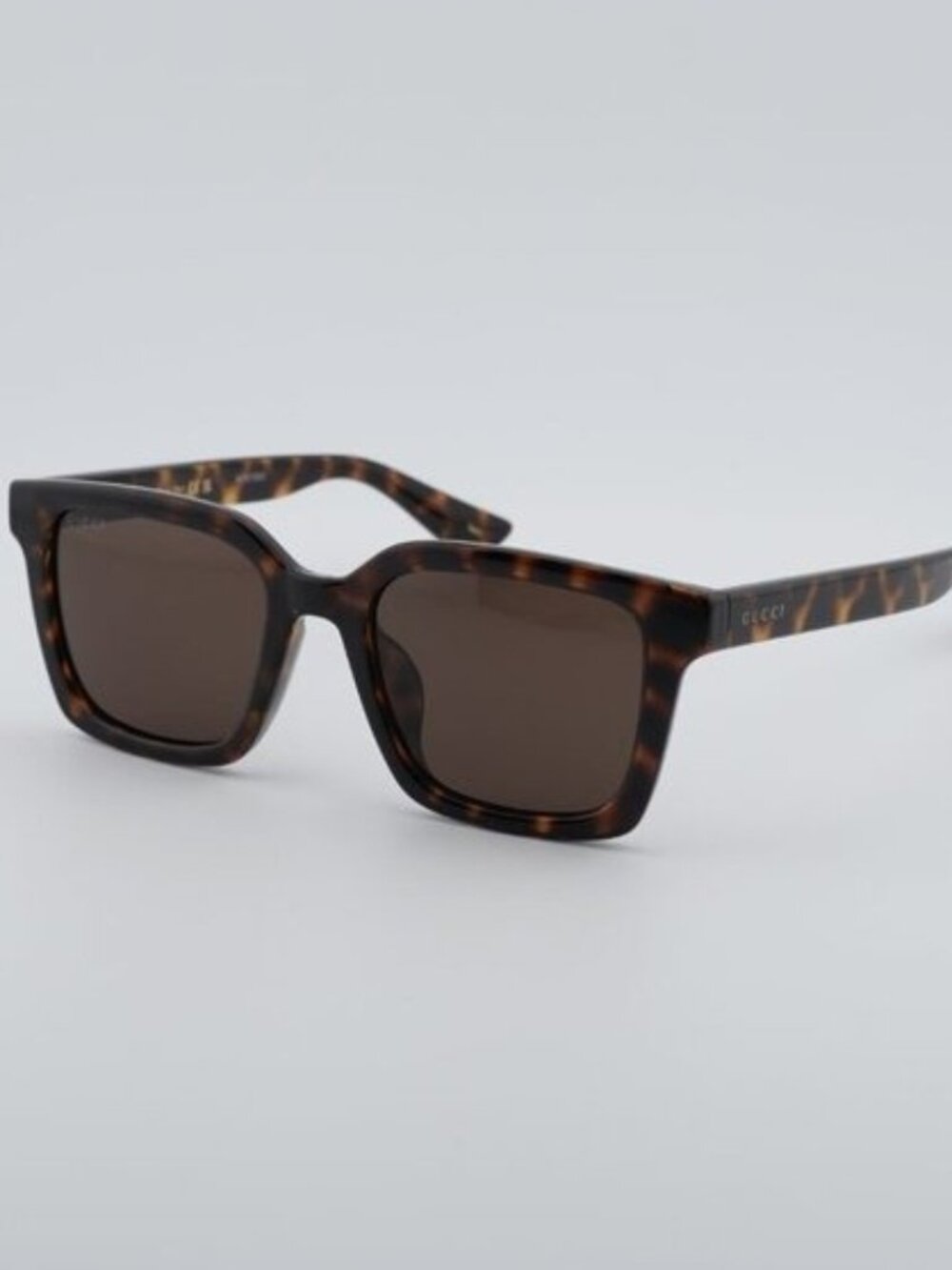 Gucci GG1582SK 002 Sunglasses Havana Square Frame, Brown Lenses
